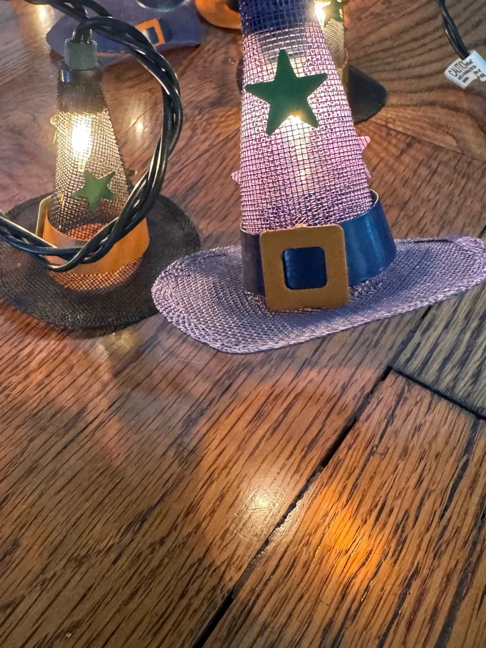 Halloween Mesh Witch Hat String Lights